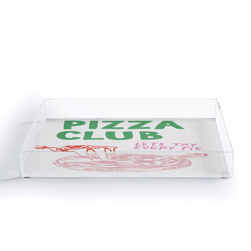 April Lane Art Pizza Club Acrylic Tray