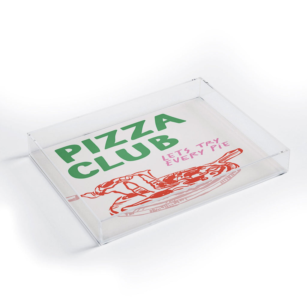 April Lane Art Pizza Club Acrylic Tray