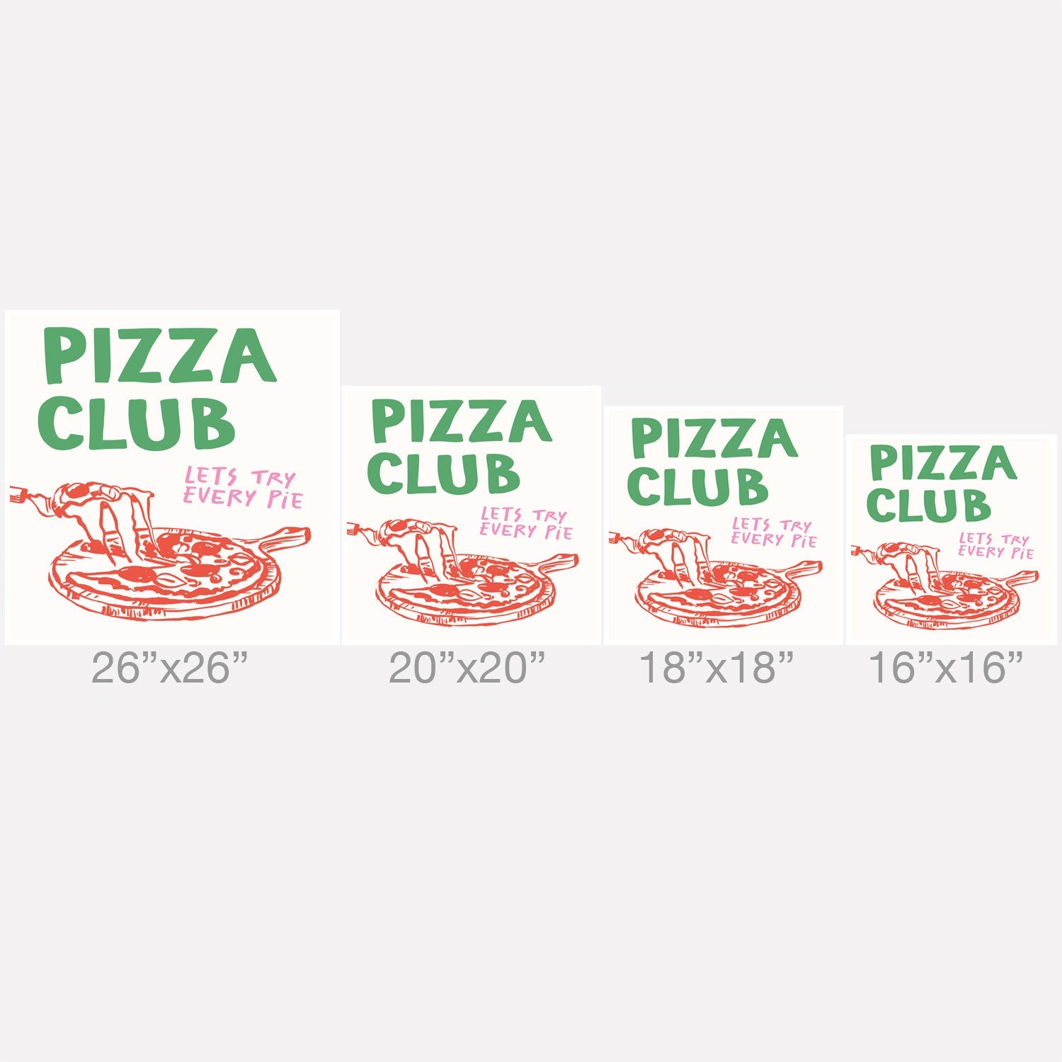 April Lane Art Pizza Club Throw Pillow