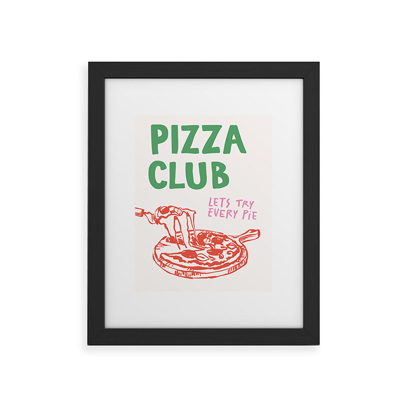 April Lane Art Pizza Club Framed Art Print