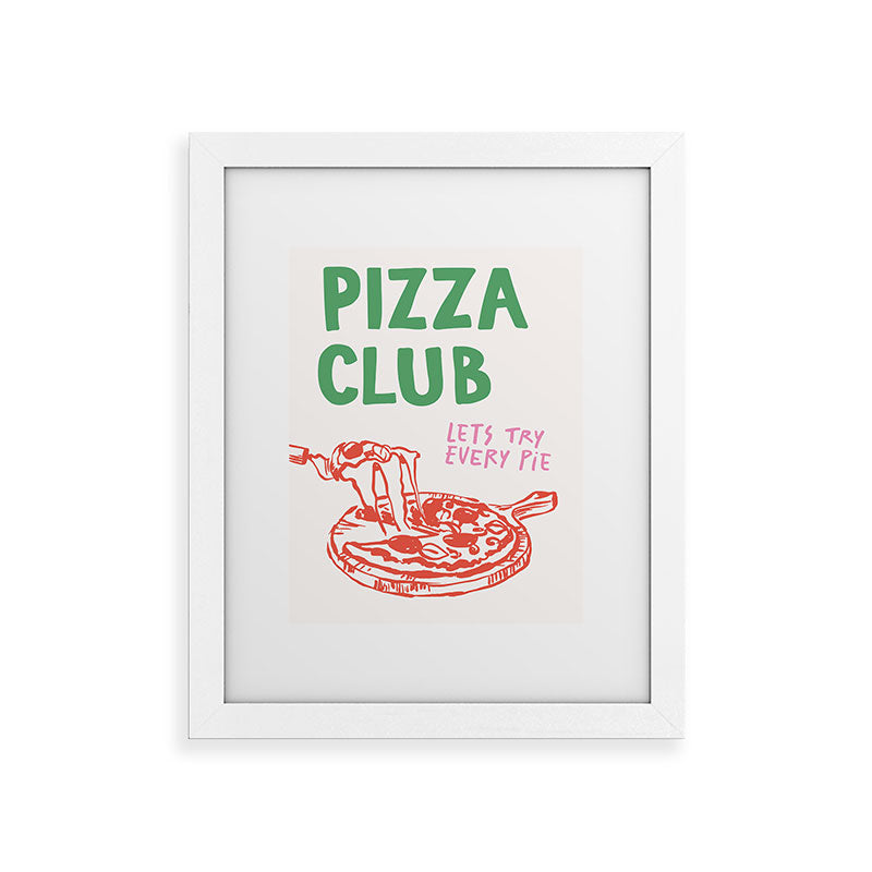 April Lane Art Pizza Club Framed Art Print