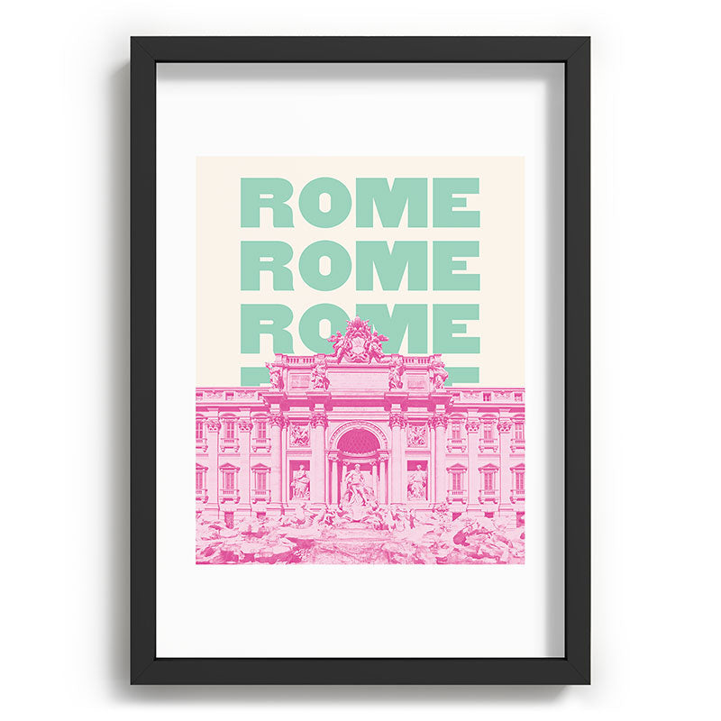 April Lane Art Rome Trevi Fountain Recessed Framing Rectangle