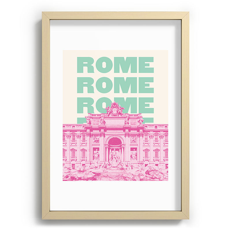 April Lane Art Rome Trevi Fountain Recessed Framing Rectangle