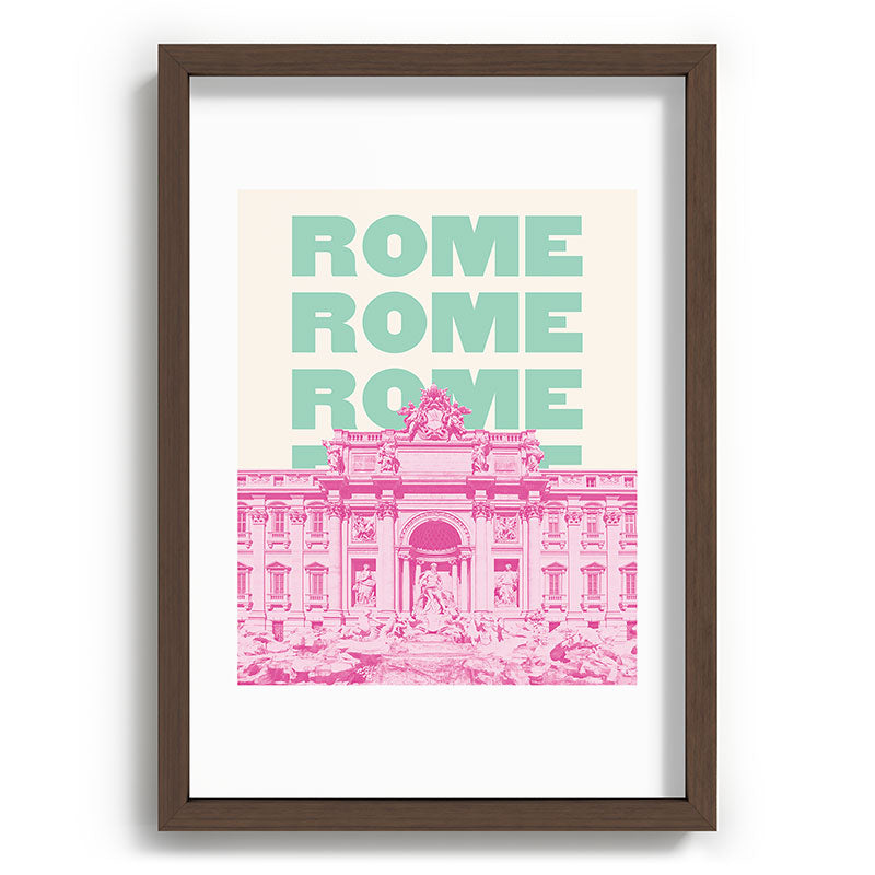 April Lane Art Rome Trevi Fountain Recessed Framing Rectangle