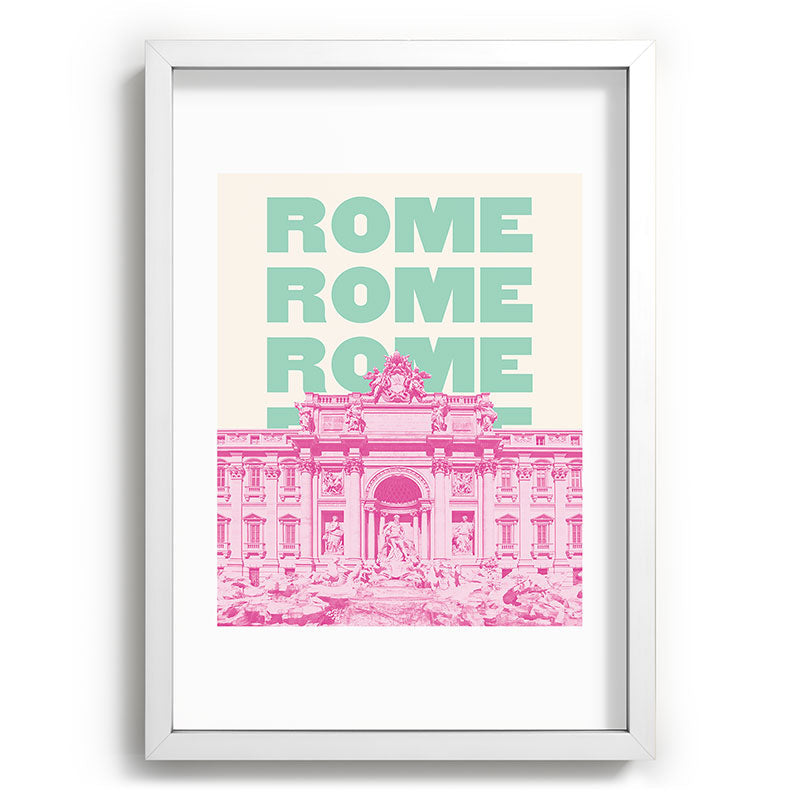 April Lane Art Rome Trevi Fountain Recessed Framing Rectangle