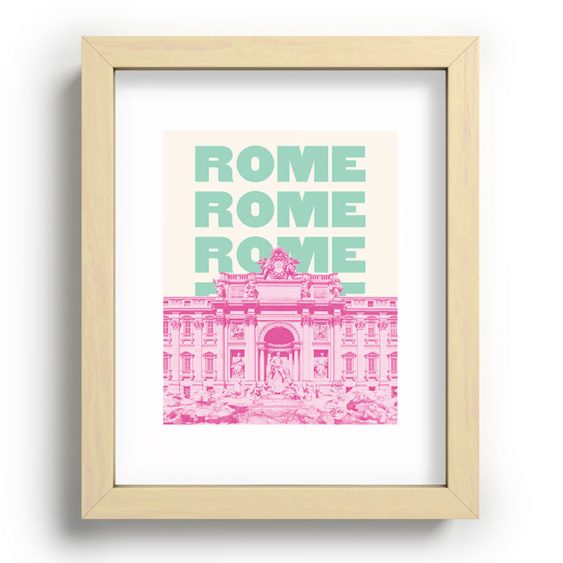 April Lane Art Rome Trevi Fountain Recessed Framing Rectangle
