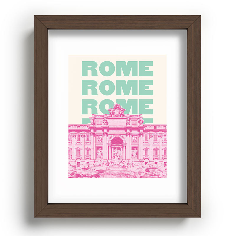April Lane Art Rome Trevi Fountain Recessed Framing Rectangle