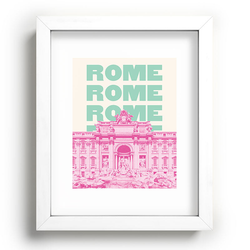 April Lane Art Rome Trevi Fountain Recessed Framing Rectangle