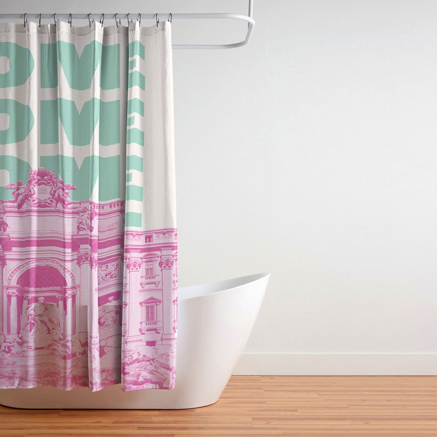 April Lane Art Rome Trevi Fountain Shower Curtain