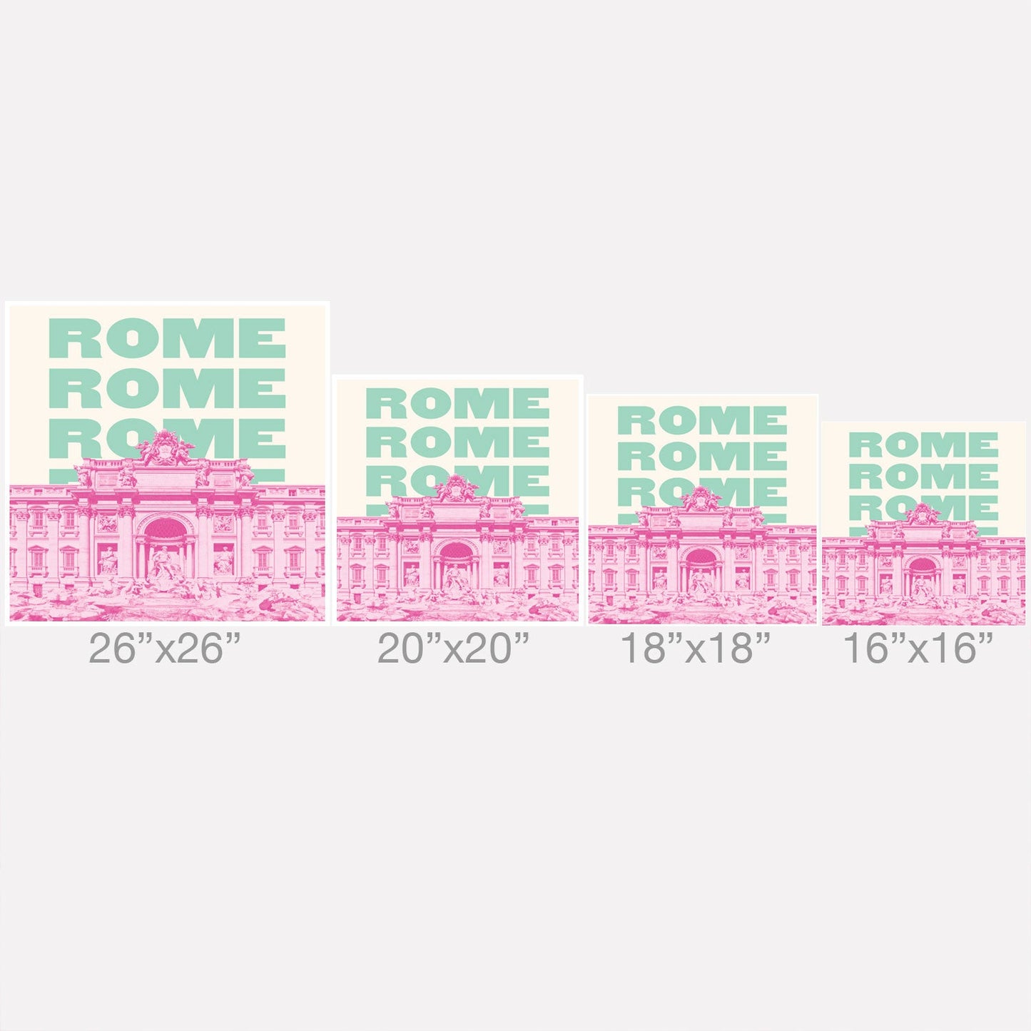 April Lane Art Rome Trevi Fountain Outdoor Throw Pillow