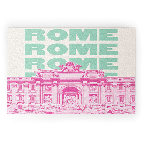 April Lane Art Rome Trevi Fountain Welcome Mat