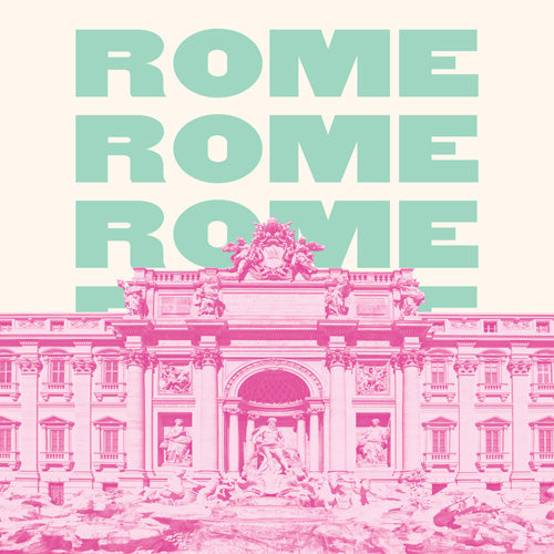 April Lane Art Rome Trevi Fountain Shower Curtain