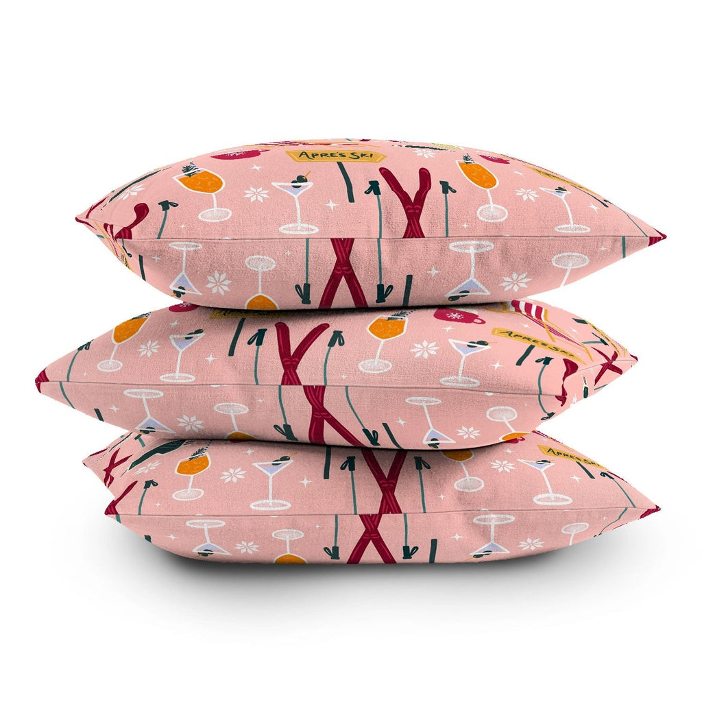 Design by Spark Apres Ski Holiday Outdoor Throw Pillow