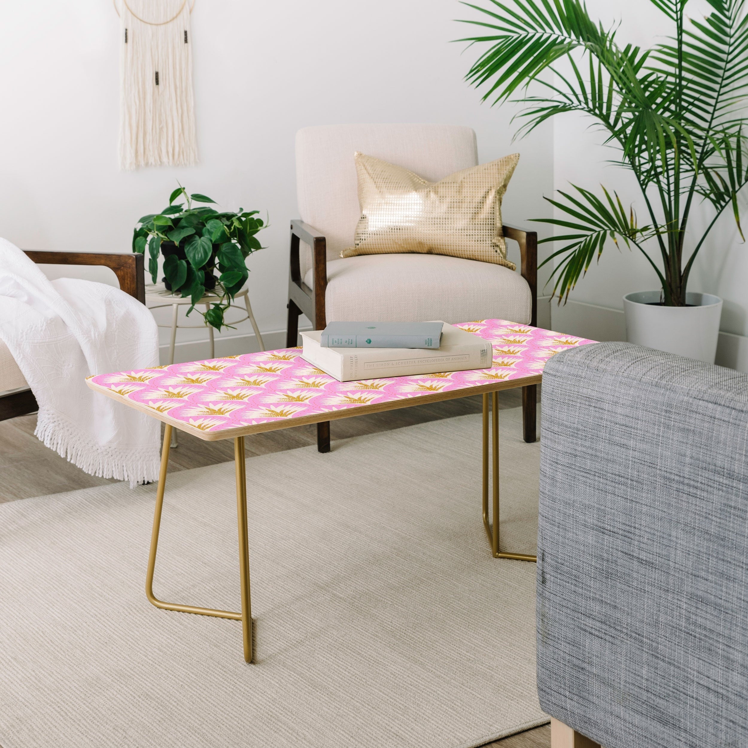 Jennifer Labre Pink Palmetto Coffee Table