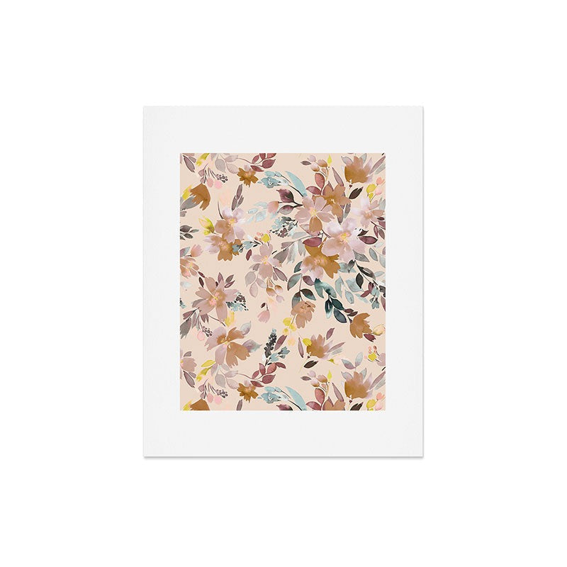 Ninola Design Botanic Retreat Floral Oleander Whimsical Soft Pink Art Print