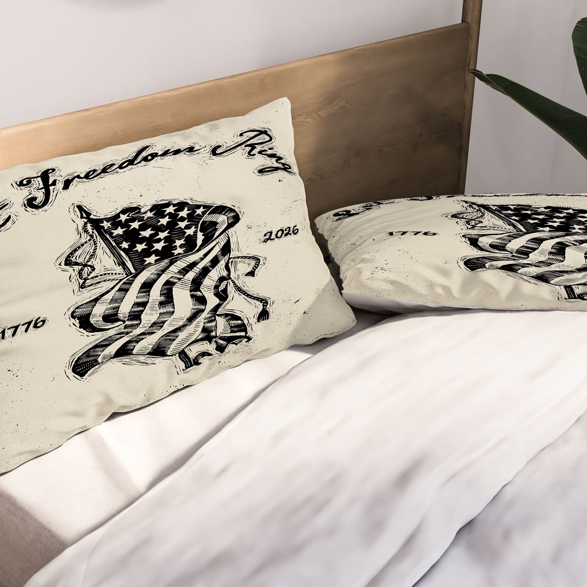 DENY Designs Let Freedom Ring Block Pillow Shams