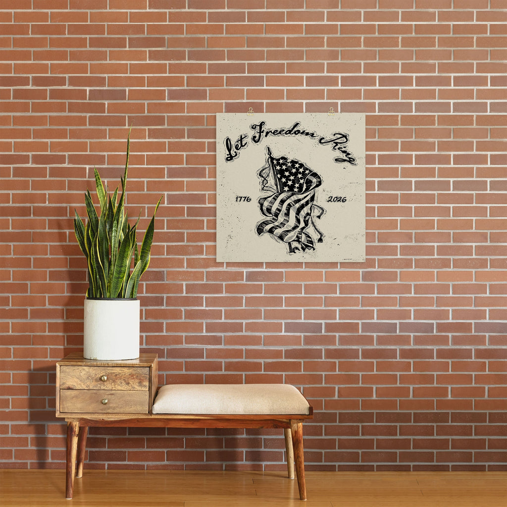 DENY Designs Let Freedom Ring Block Art Print