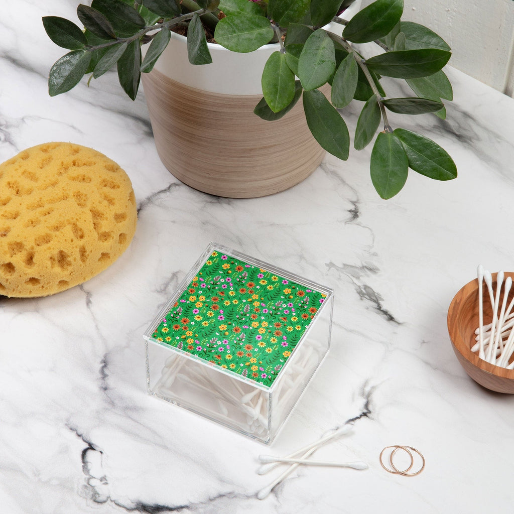 Pimlada Phuapradit Ditsy Spring Floral Green Acrylic Box