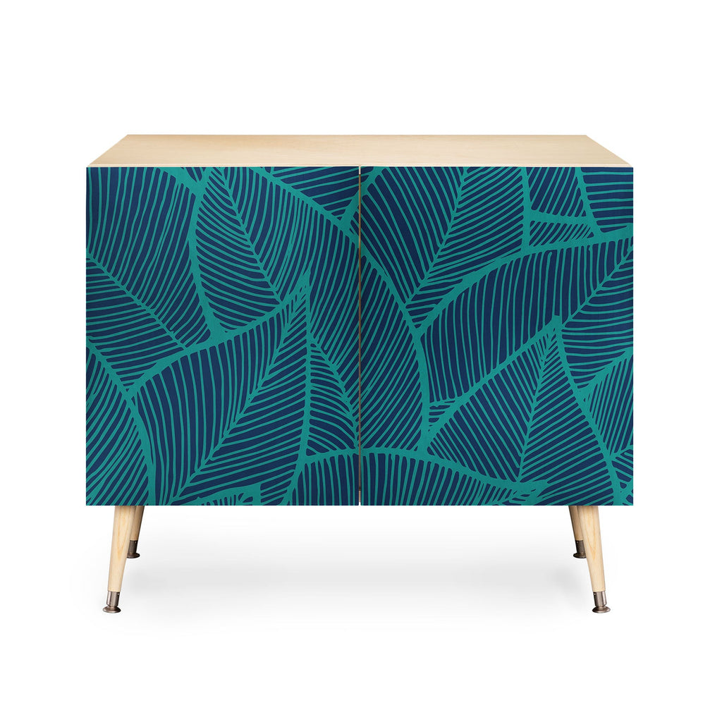 Arcturus Blue Green Leaves Credenza