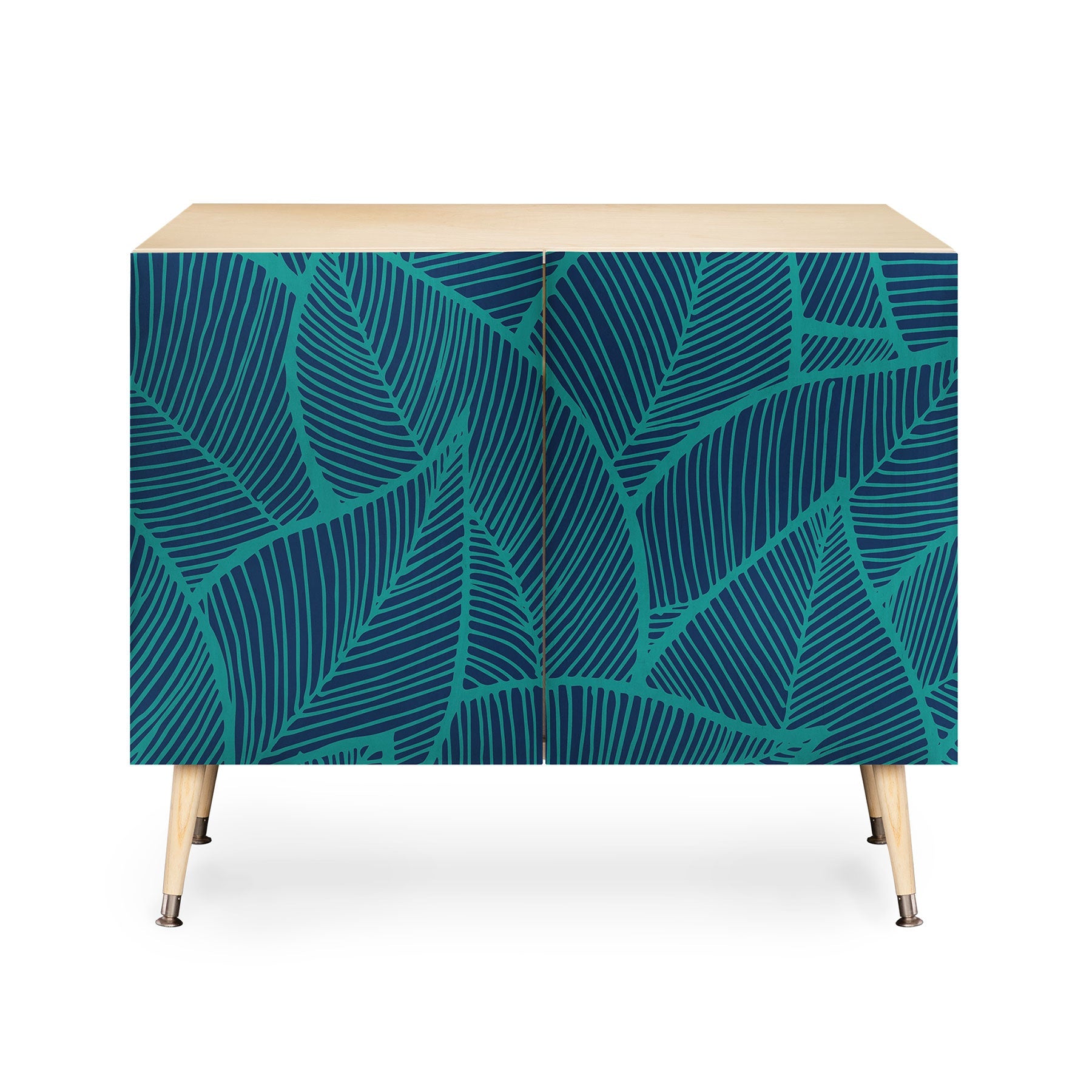 Arcturus Blue Green Leaves Credenza