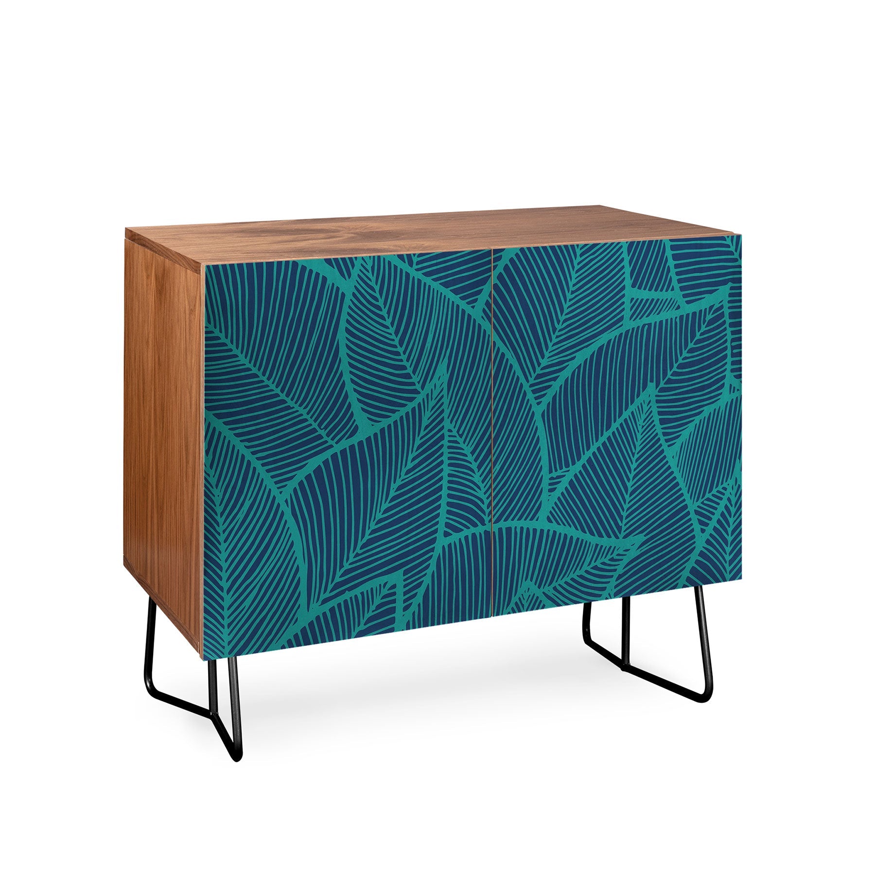 Arcturus Blue Green Leaves Credenza