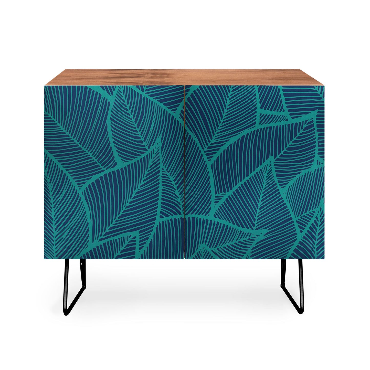Arcturus Blue Green Leaves Credenza