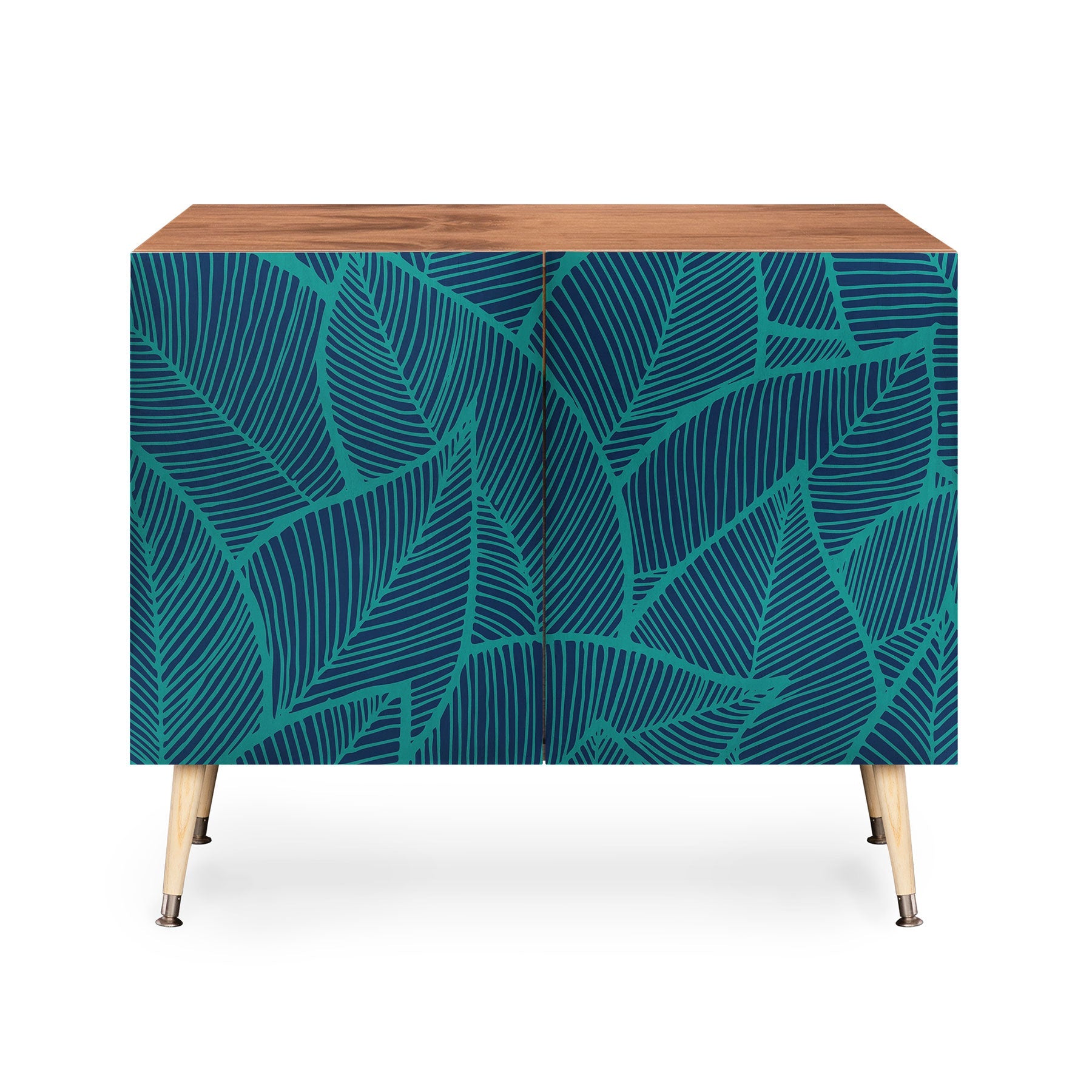 Arcturus Blue Green Leaves Credenza