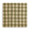 Menina Lisboa Rustic Green Plaid Wood Wall Mural