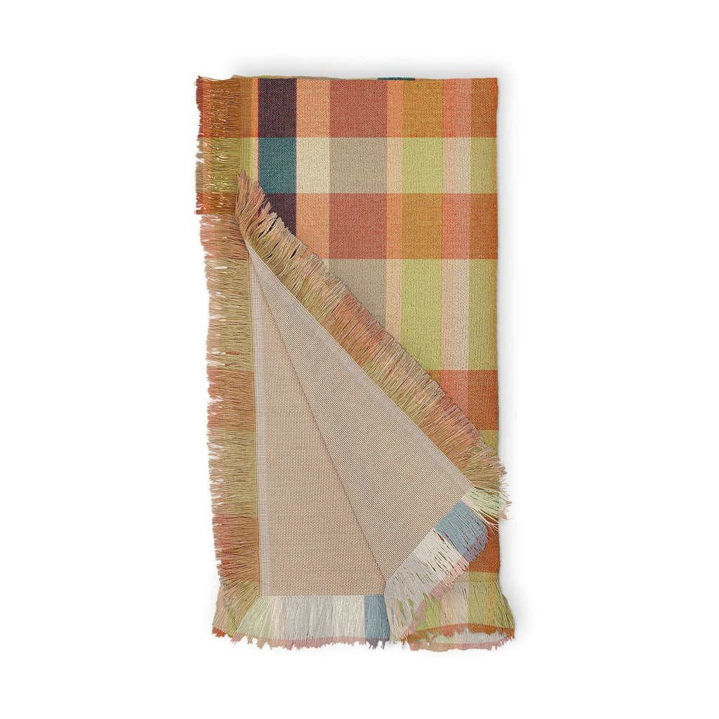 Marta Barragan Camarasa Retro Picnic Plaid Warm Tones Throw Blanket