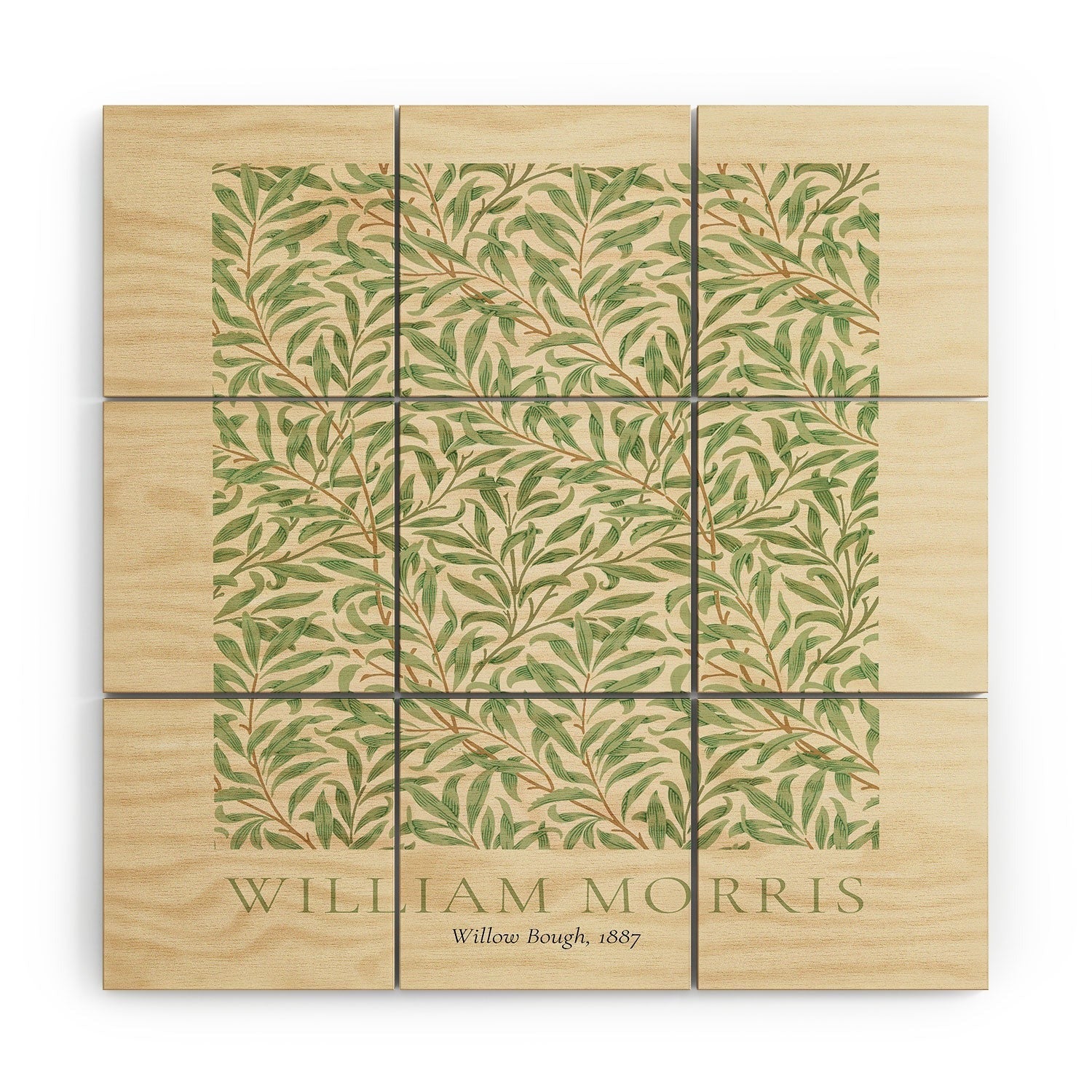 DENY Designs William Morris Willow Bough 1887 Wood Wall Mural