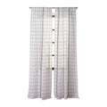 Colour Poems Gingham Plaid Pattern Cloud White Sheer Non Repeat