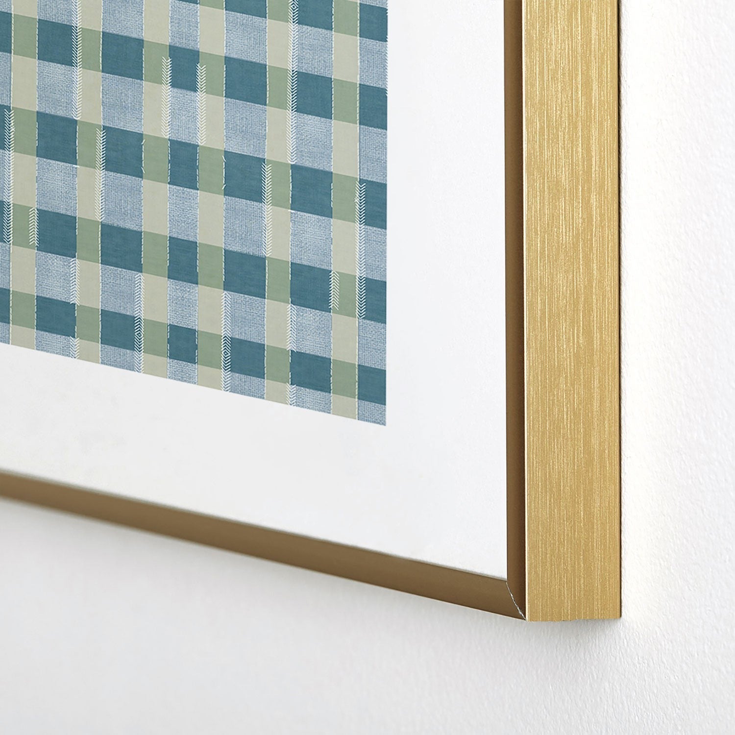 Marta Barragan Camarasa Country Style Checks Metal Framed Art Print