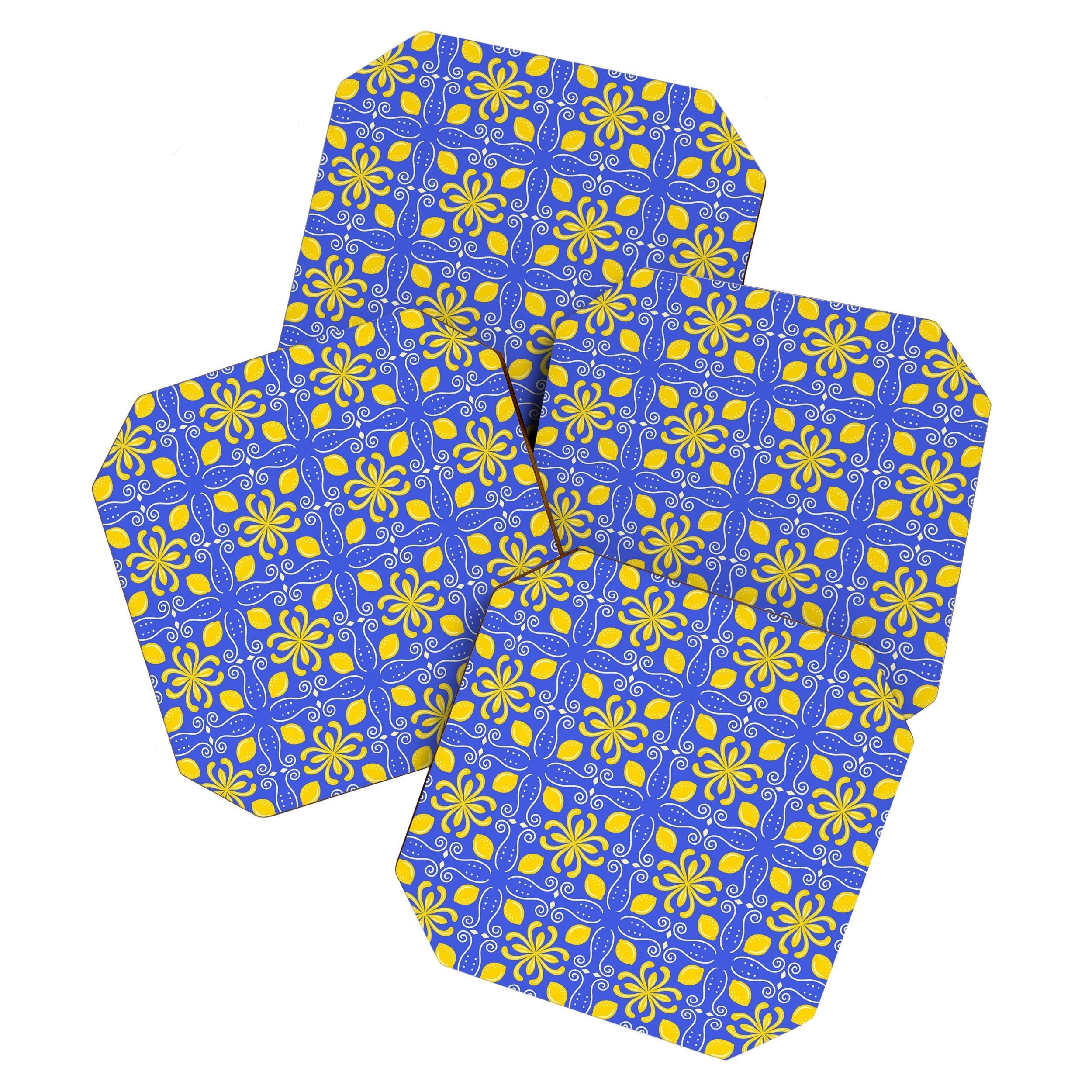 Design by Spark Dolce Vita Lemon Tile Coaster Set