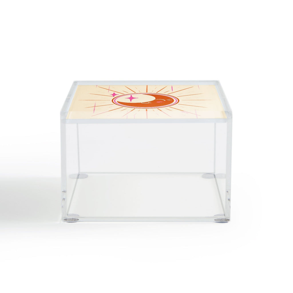 Little Om Celestial Moon cream Acrylic Box