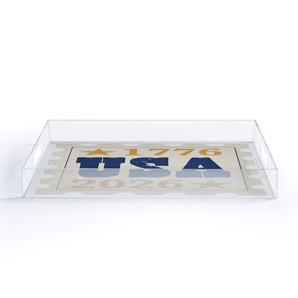 DENY Designs USA Stamp Acrylic Tray