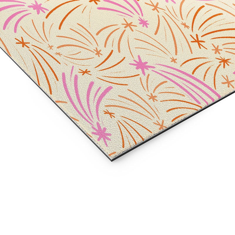 Little Om Pattern Shooting Stars cream Welcome Mat