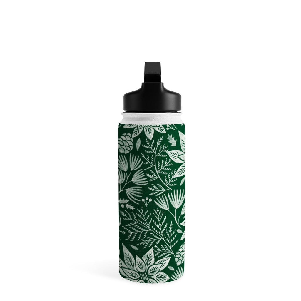 Pimlada Phuapradit Christmas Poinsettia Water Bottle