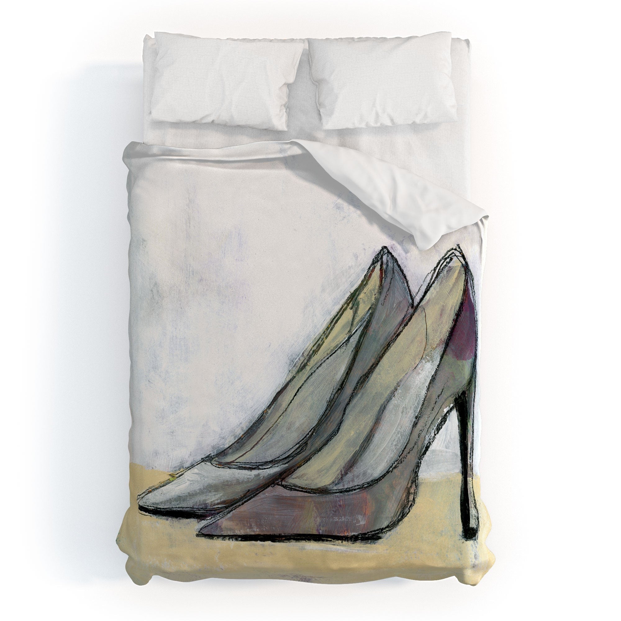 Sophia Buddenhagen Grey Stiletto Duvet Cover