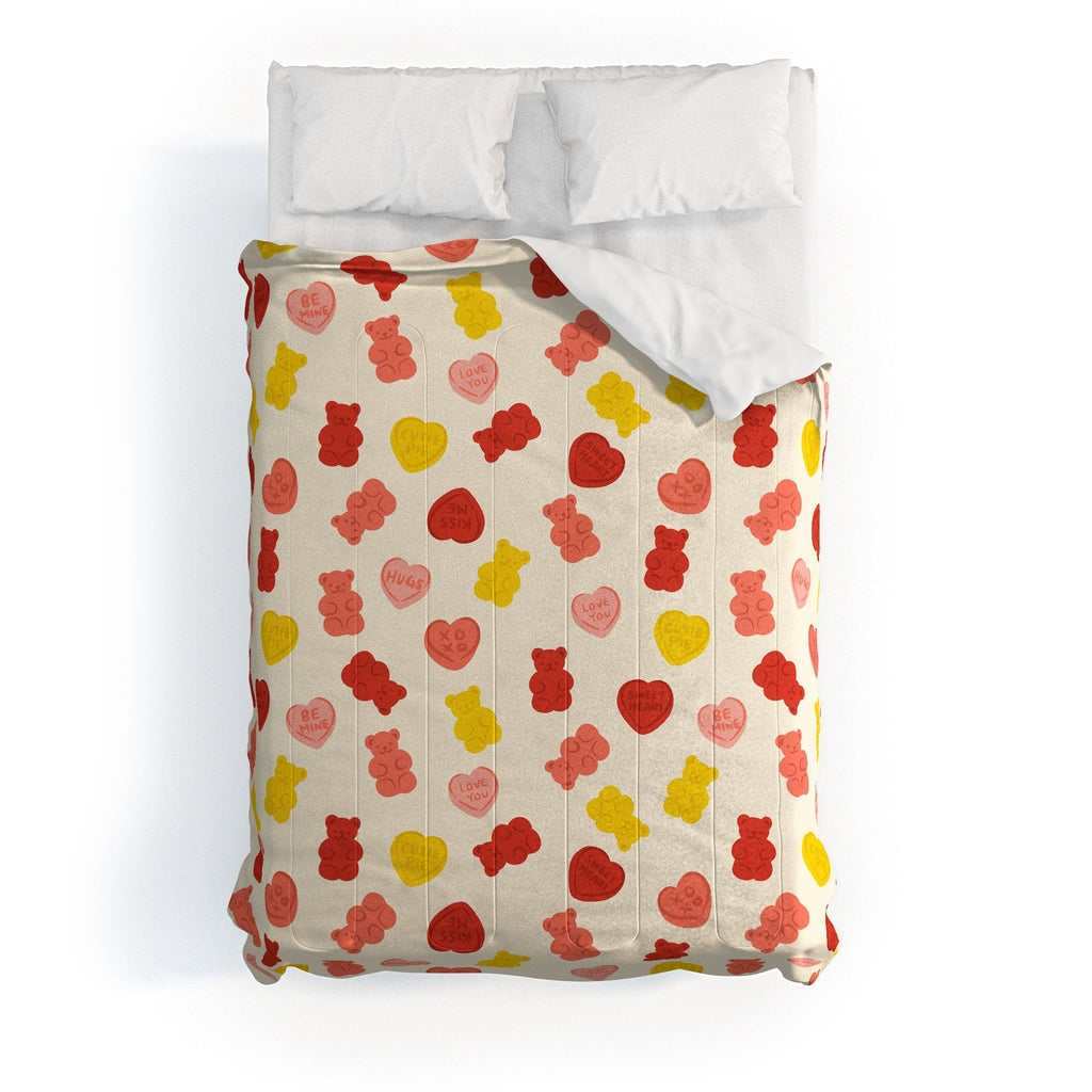 Design by Spark Gummy Bears and Candy Hearts Valentines Comforter