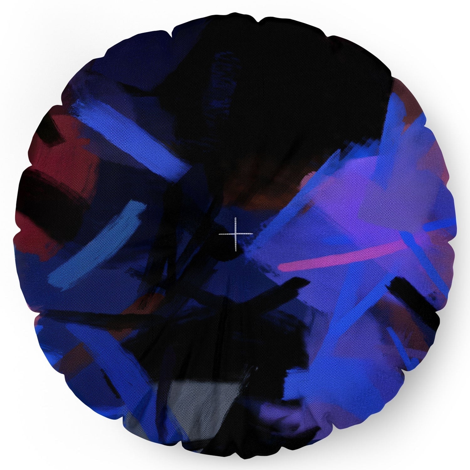 83 Oranges Midnight Sparks Floor Pillow Round