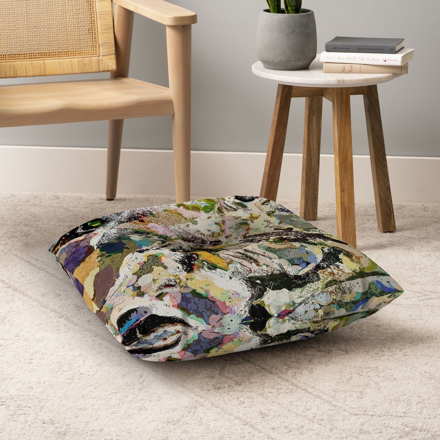 83 Oranges Echoes Beneath the Surface Floor Pillow Square