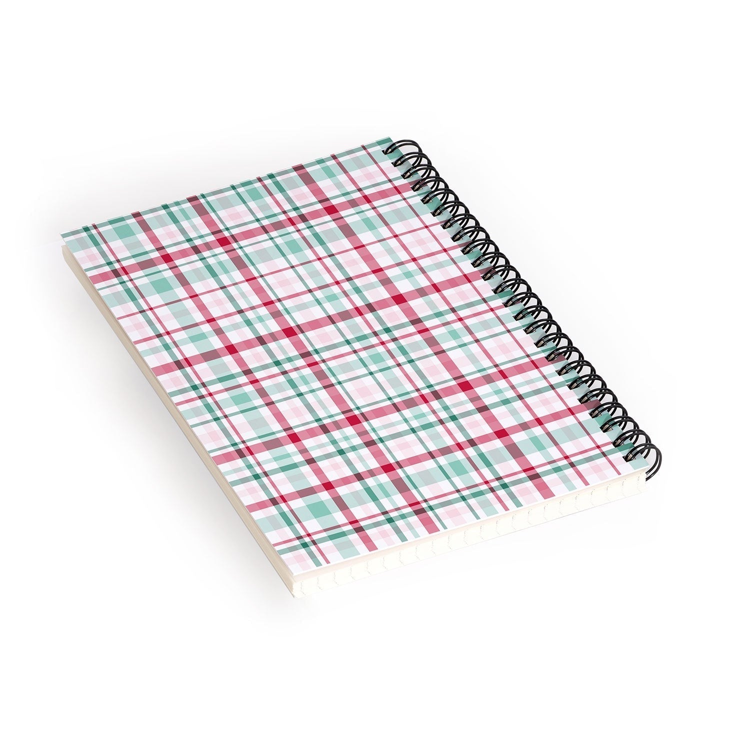Lisa Argyropoulos Merry Vintage Plaid Spiral Notebook