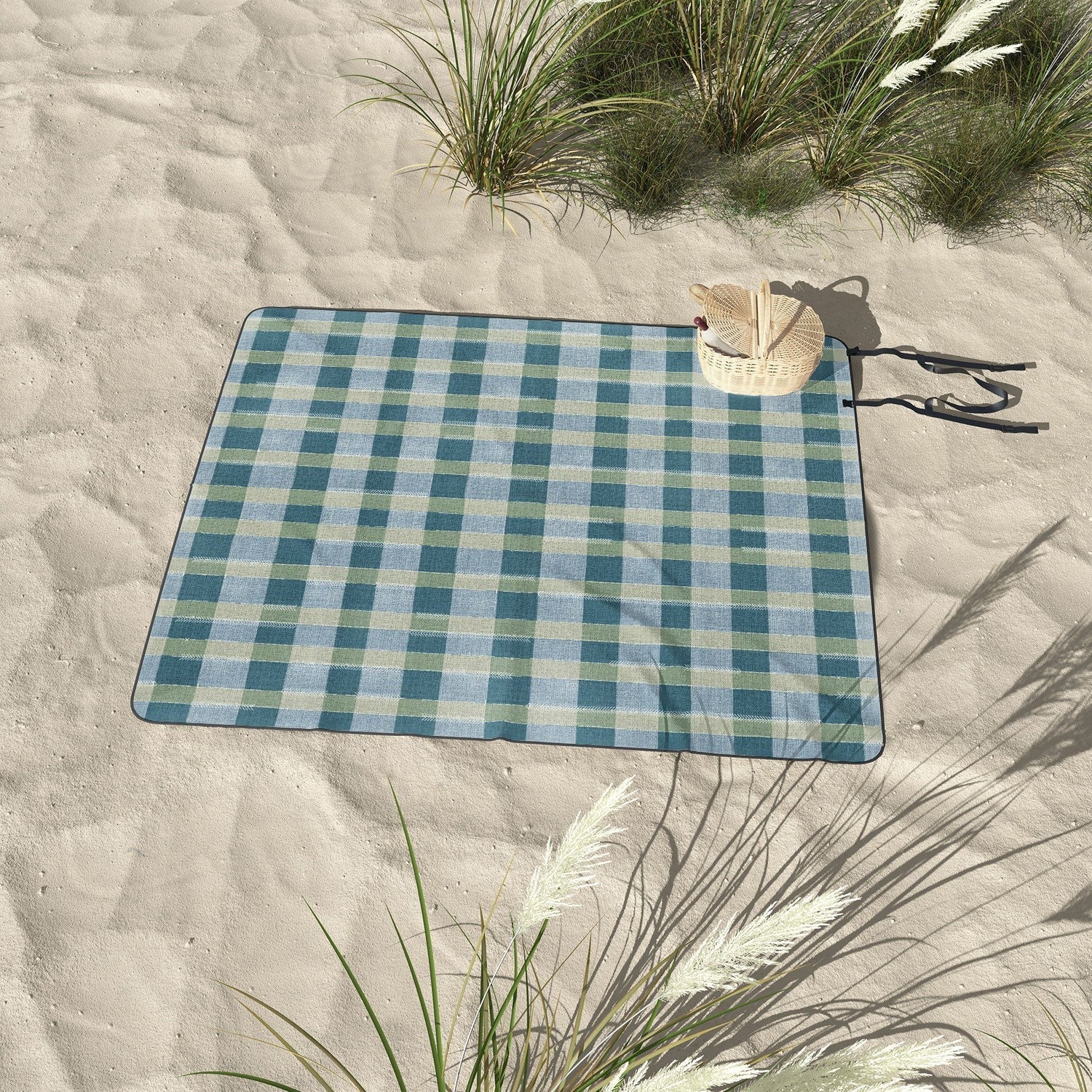 Marta Barragan Camarasa Country Style Checks Picnic Blanket