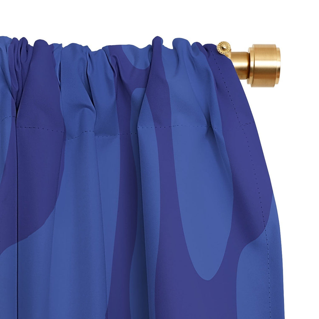 Camilla Foss Blue Pebble Blackout Window Curtain