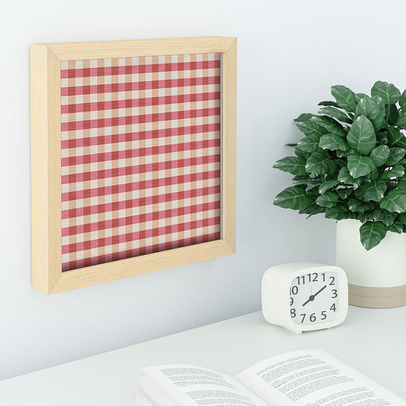 Avenie Cozy Gingham Recessed Framing Square