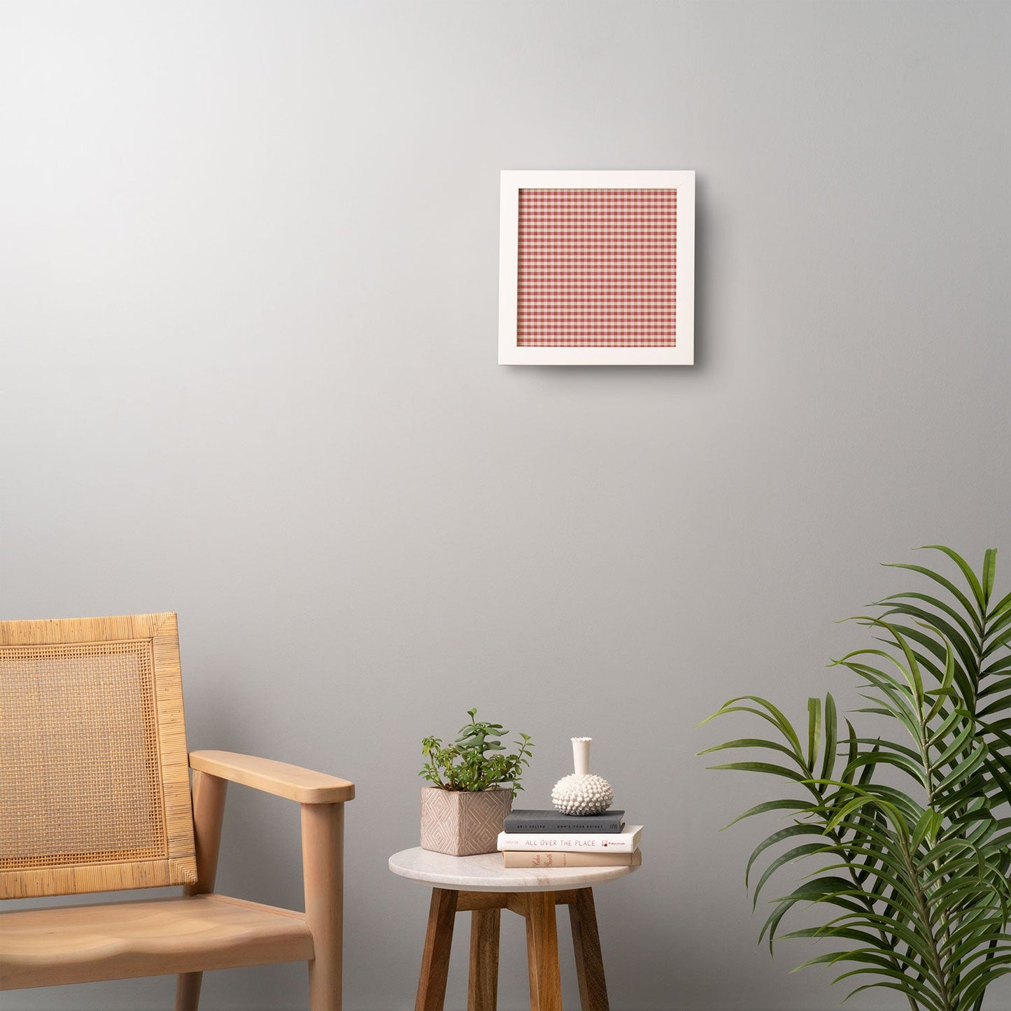 Avenie Cozy Gingham Framed Wall Art