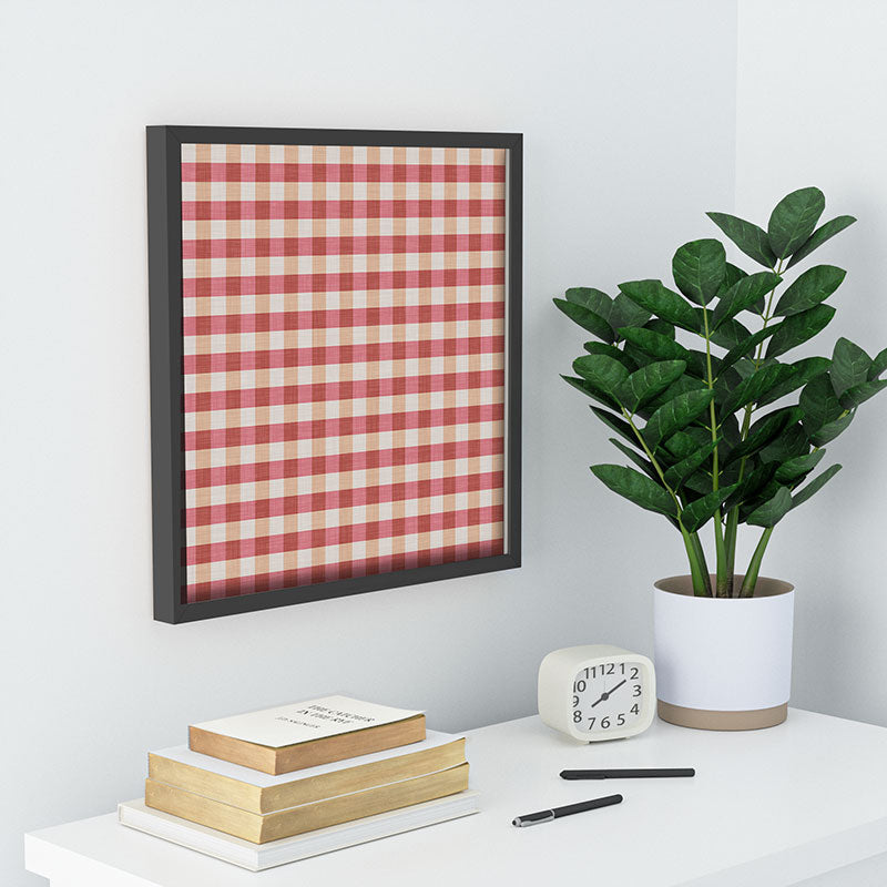 Avenie Cozy Gingham Recessed Framing Square