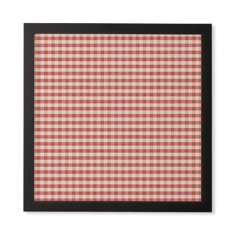 Avenie Cozy Gingham Framed Wall Art