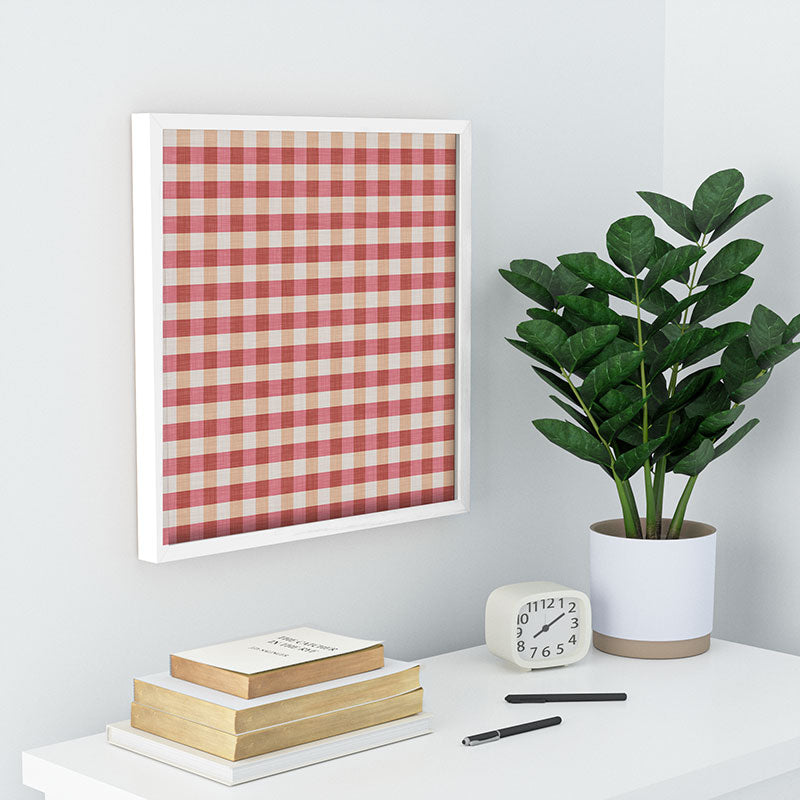 Avenie Cozy Gingham Recessed Framing Square