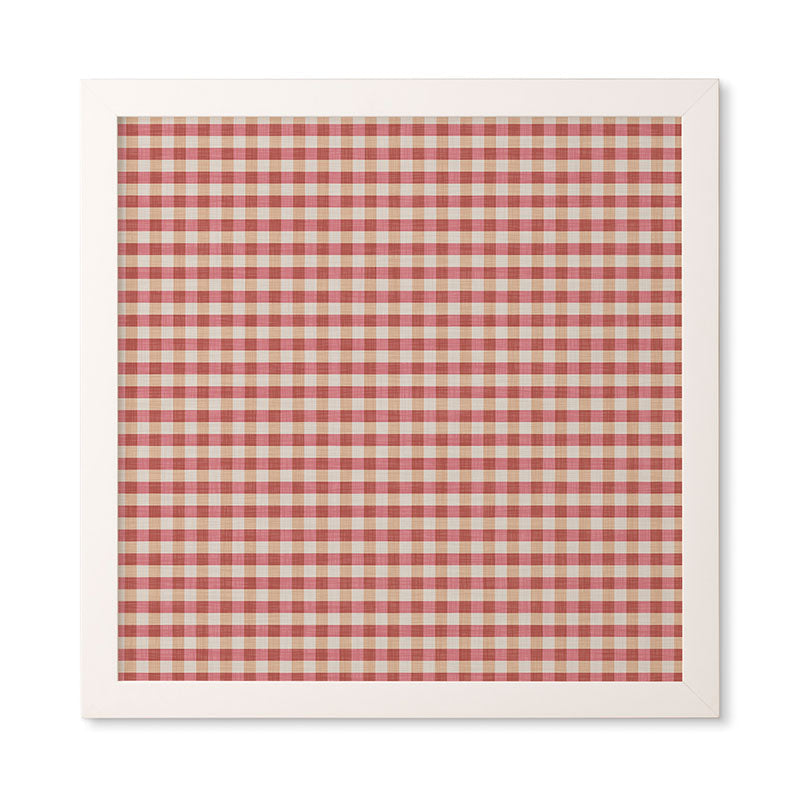 Avenie Cozy Gingham Framed Wall Art